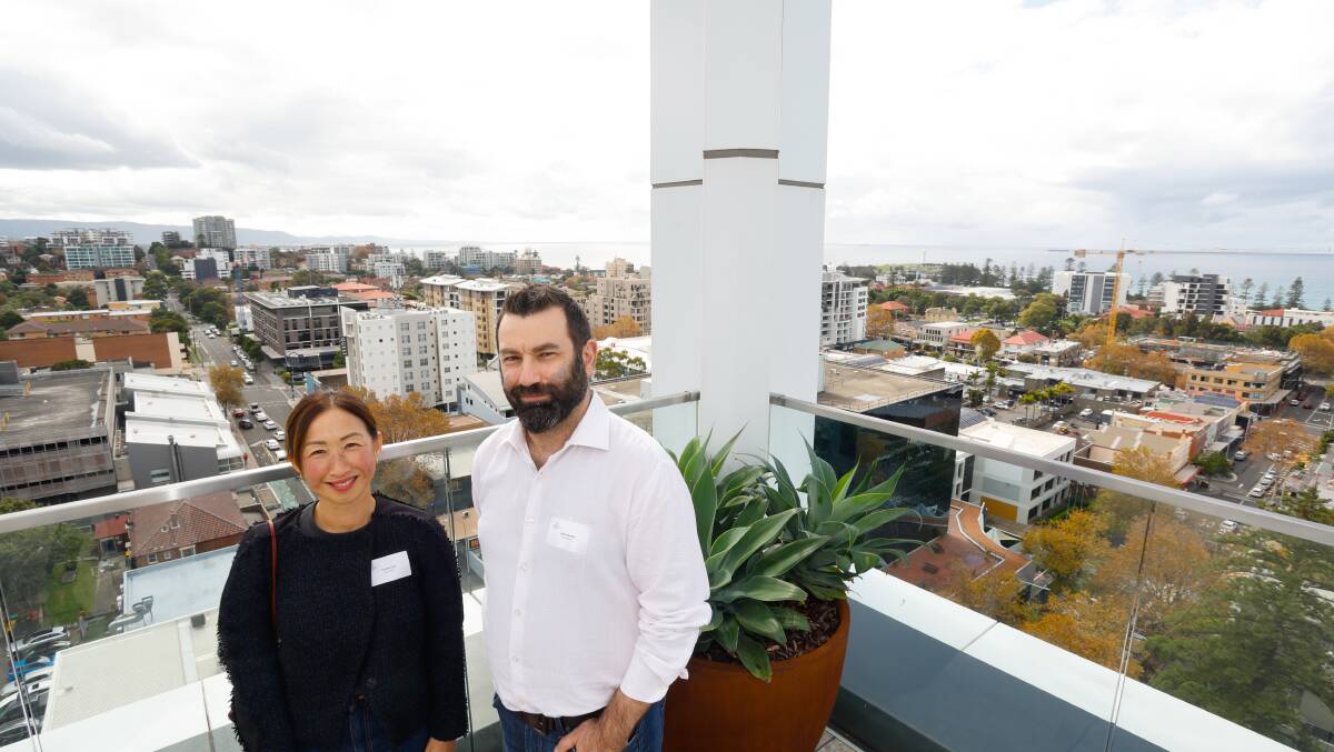 Stockland project director Caroline Choy and senior development manager Justin Ibrahim were part of a Property Council organised tour of the Illawarra on Thursday. Picture by Anna Warr