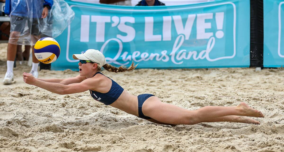 Among Mireille Smith greatest strengths in beach volleyball have been her speed over the sand, and her ability to get to difficult balls. Picture by Rogue Gun Photography.