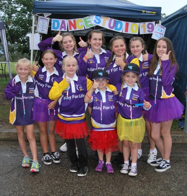 DEDICATED: (Back) Summer Walker, Monique Walker, Maddie Hall, Zoe Swan, Ellie Davidson, Ashley Cox and Bianca Karam. (Front) Haylee Connolly, Kadance Naylor and Lani Martyn are at Shoalhaven Nowra Relay For Life.