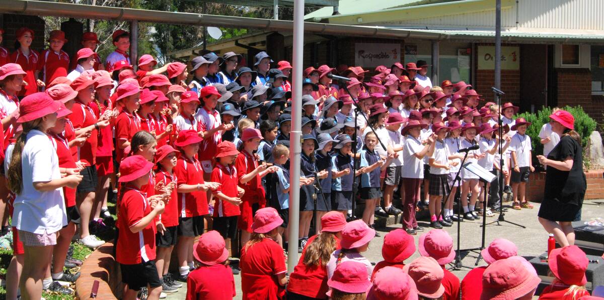 St Georges Basin, Huskisson and Tomerong Public School students participate in Music: Count Us In 2016.
