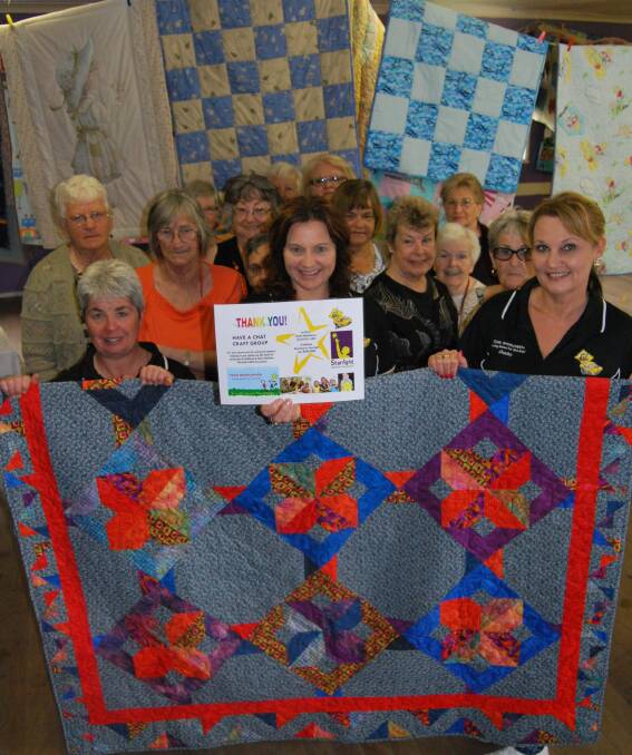 CRAFT FOR KIDS: The eight-year partnership between Have a Chat craft group and Team Shoalhaven has helped many sick children in hospitals across NSW.