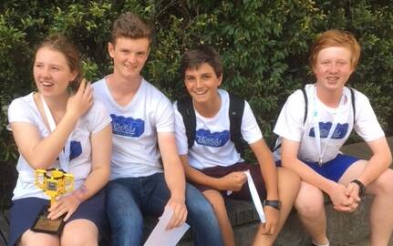 LEGO LEGENDS: South Coast high school students Jessica Weakley, Oliver Woods, Justin Hedayati and Jacob Malby are part of the senior Team SHuFFLe invited to compete in London.