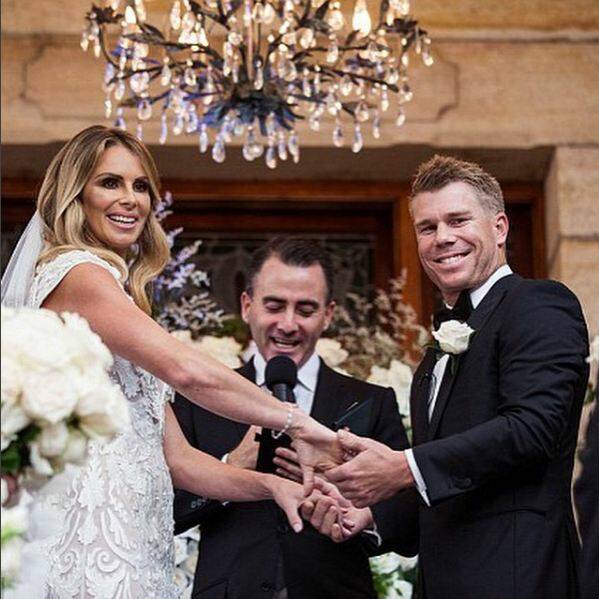 Celebrity couple Candice and David Warner wed at Terrara House in 2015. Photo: Candywarner1/Instagram.