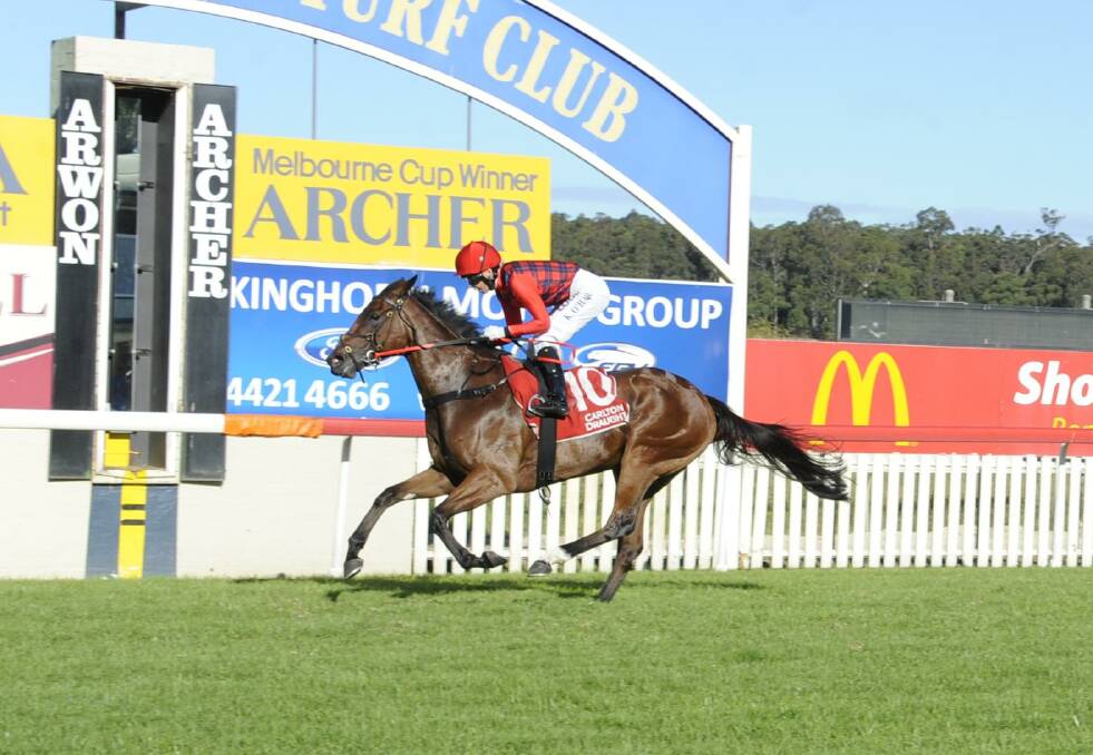 MAIDEN WIN: So Blessed wins at Archer Racecourse. Photo: bradleyphotos.com.au.
