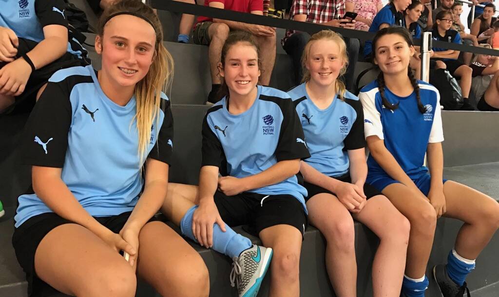 NAMES TO KEEP AN EYE ON: NSW Country's Bronte Trew, Kayla Jenkins and Sophie Emery (all under 15 players) with under 17's Meredith Cheyne, who all competed at the 2017 Football Federation National Championships.