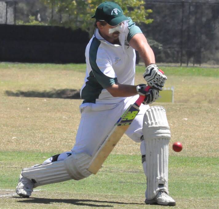 LEADING THE WAY: Nowra's captain Jono Clack scored 75 on Saturday, an innings which included 10 boundaries and one six, against North Nowra-Cambewarra. Photo: DAMIAN McGILL