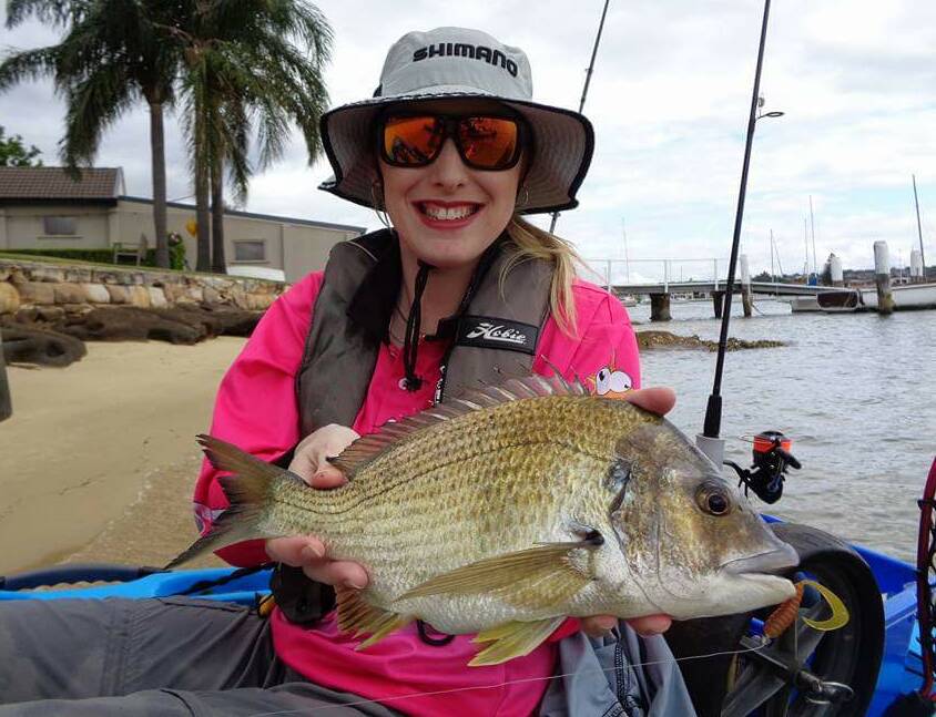 Gun fisherwoman: Charlotte "The Reel Blondie" Doherty with a solid bream caught on a lure. Charlotte shares her top tips for lure fishing for bream.