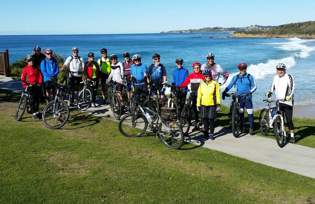 FUN: Members of the Shoalhaven Bicycle User Group enjoyed a number of rides around the Narooma region last weekend. 