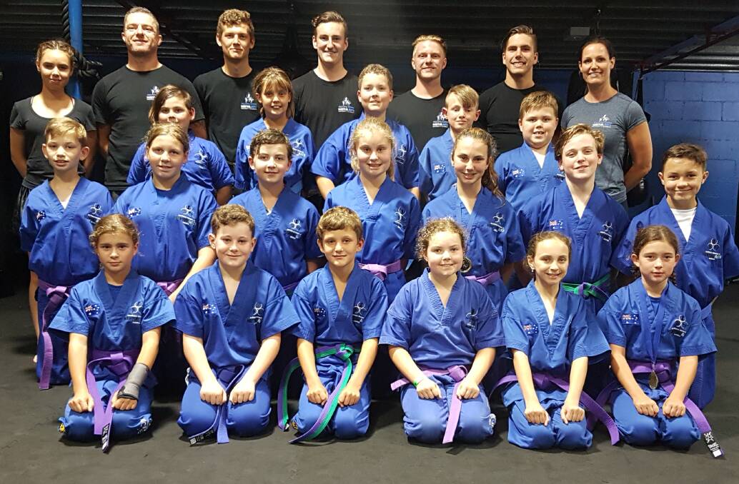 SOLID PREPARATION: Southern Fitness and Martial Arts Centre Bomaderry's advanced juniors following their term four gradings.
