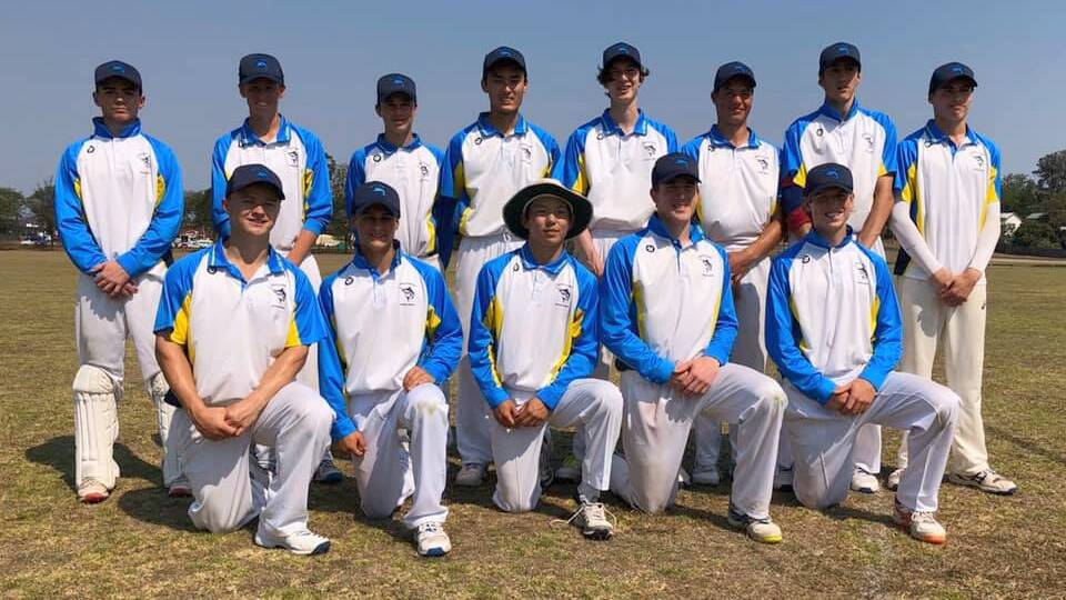 Hyeon Parsons (front row, third from left) and his South Coast team. Photo: NSW South Coast School Sports Association