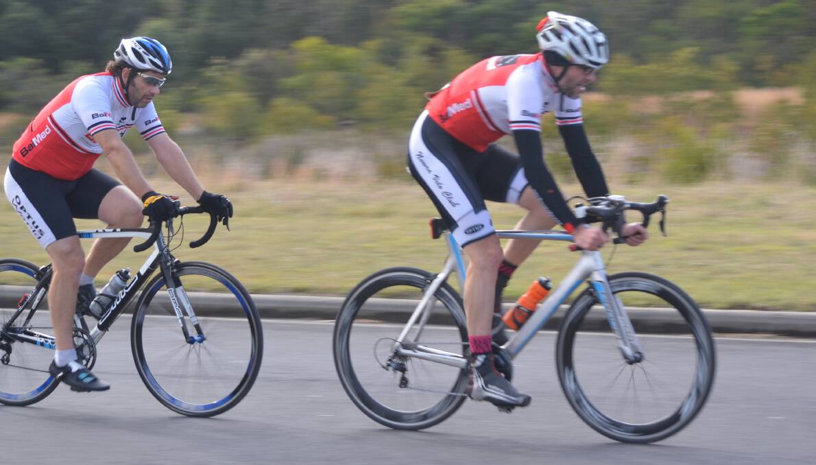Talented: Leading rider Mark Astley (right) is a stand-out endurance rider who races with Nowra Velo and the South Coast United Mountainbikers.