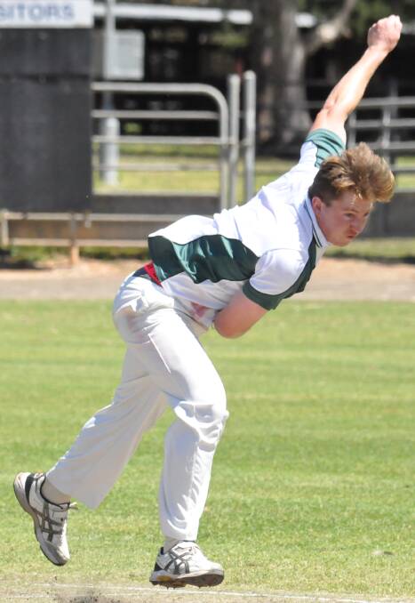 SPEARHEAD: Nowra's Jack Watts ended the match against Bay and Basin with six wickets and 42 runs to his name. Photo: DAMIAN McGILL