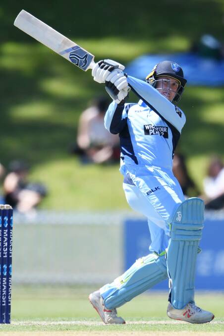Ulladulla United's Matthew Gilkes in action for the NSW Blues during a recent Marsh One-Day Cup match. Photo: CRICKET NSW