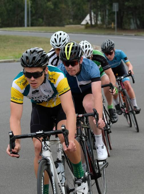 Speed: Steve Crossman is rapidly gaining cycle racing speed having been with Nowra Velo Club for two years. Picture: SUPPLIED