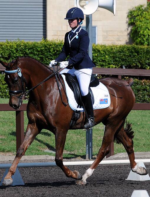 CONCENTRATION: Charlotte Phillips and Rose Gum Goldrush would love to improve upon their sixth place at the 2015 National Interschool Championships which kick-off next week in Sydney.