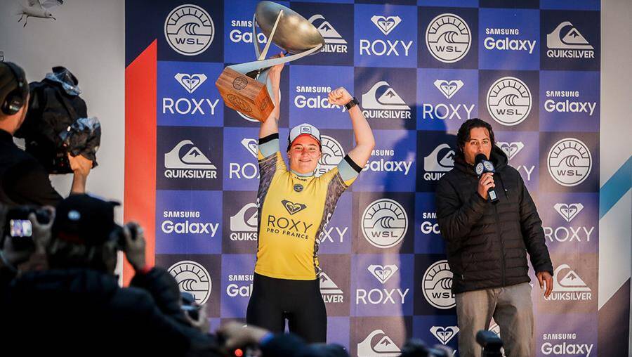 Tyler Wright became the latest in a long line of Australian surfing champions when she won the 2016 women’s world championship with a record score. Photo: WSL