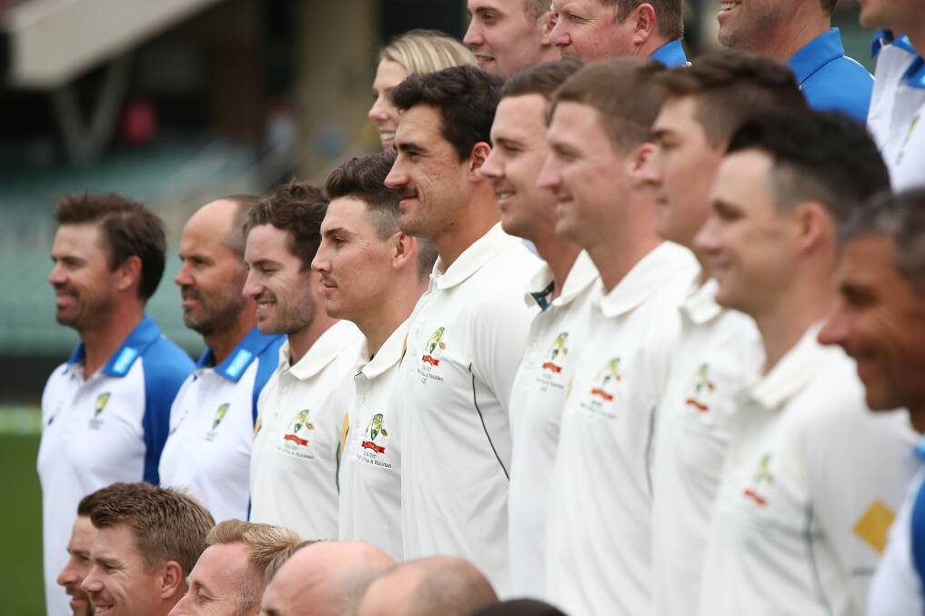 Nic Maddinson and the Australian Test team. Photo: GETTY IMAGES