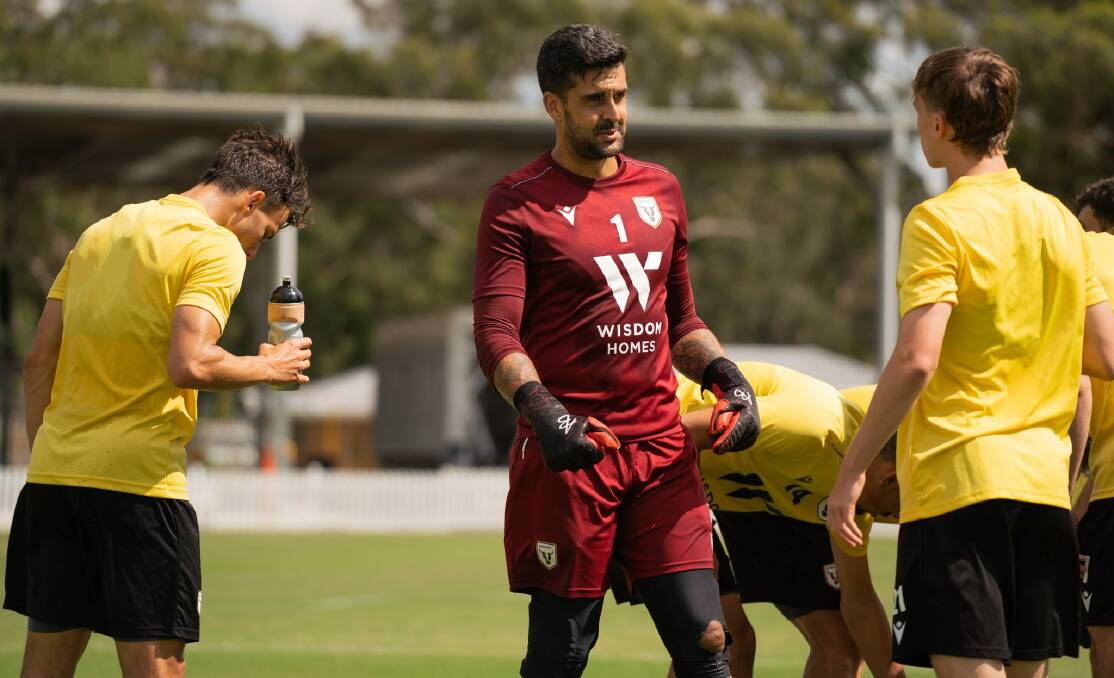 Huskisson's Adam Federici during a recent training session with Macarthur. Photo: Bulls Media