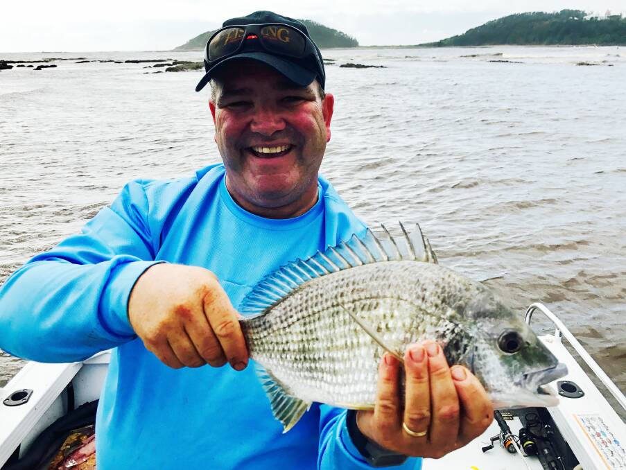 Ripper nippers: Big bream like the one Jonno is holding can't resist live nippers. Nippers are easy to collect, you just need the right equipment. 