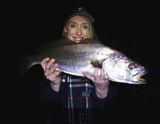 Lure a winner: Pro Lure team member Charlotte "The Reel Blonde" Doherty with a nice mulloway caught on a Pro Lure.