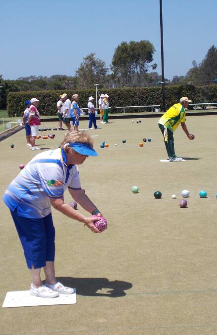 Some of the action from Shoalhaven Women's Bowling Club charity day which raised $2000 for Beyond Blue.
