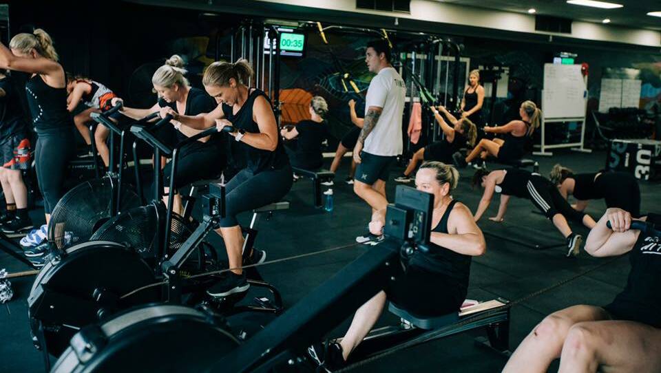 A class being run at Coastal Fitness Movement prior to the COVID-19 lockdown. Photo: Supplied