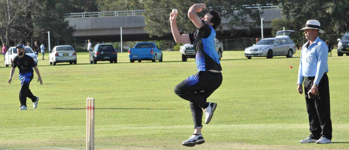 SPEED MACHINE: Berry-Shoalhaven Heads Tom Dougal finished with three wickets against Bay and Basin in Saturday's win at the Berry Sporting Complex.