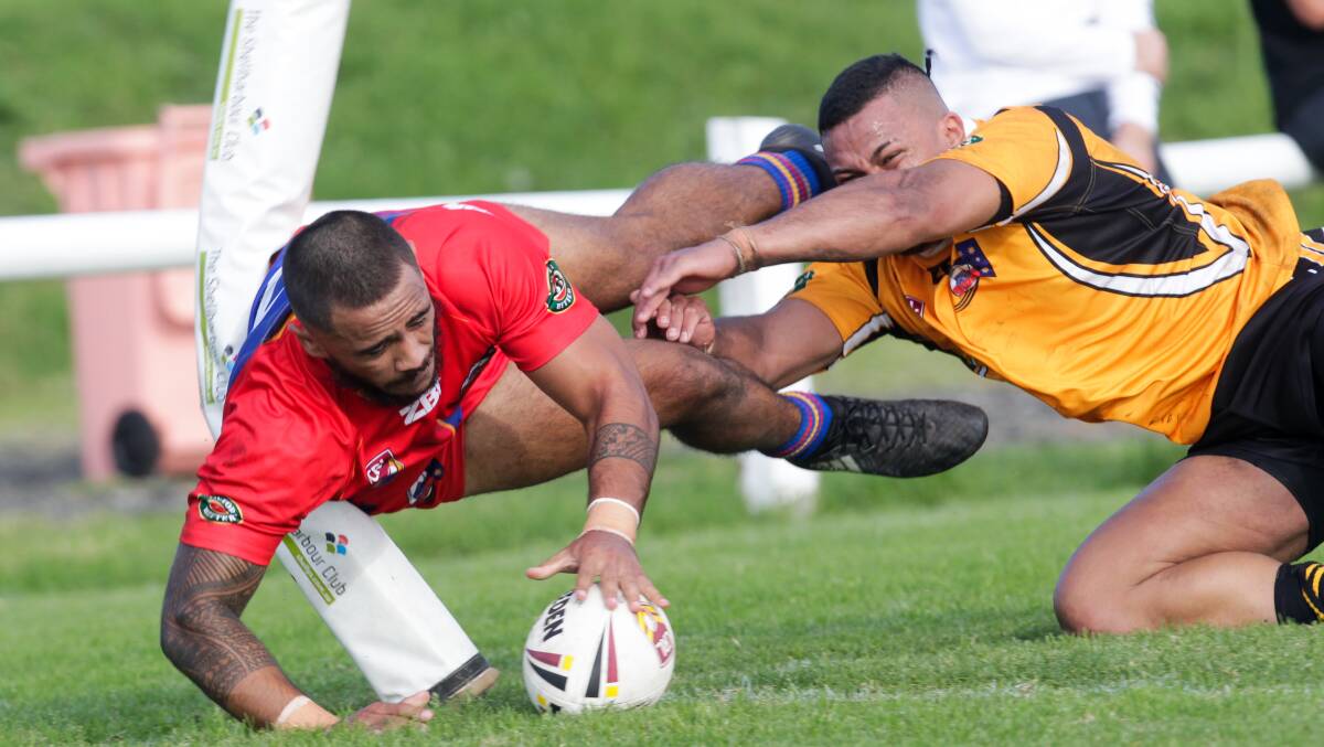 CLASSY FINISH: Illawarra South Coast winger Donte Efarimo scores in his side's 28-20 win over South West division on Saturday. Photo: Adam McLean