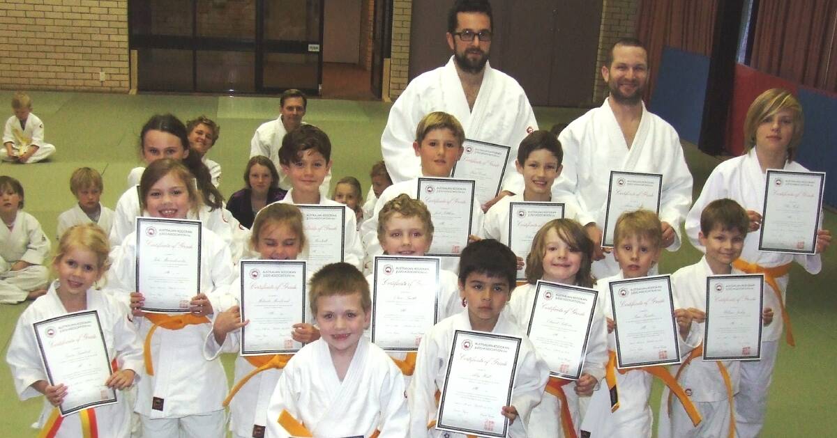 Well done: Some of the successful members of Bushido Judo Club at the club's recent grading day.