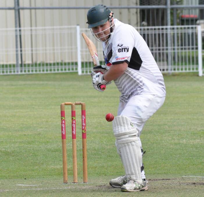 BIG HITTER: Berry-Shoalhaven Heads' Nathan Thomas smashed 11 boundaries and a six on his way to top-scoring with 88 against Bay and Basin at the weekend. Photo: DAMIAN McGILL