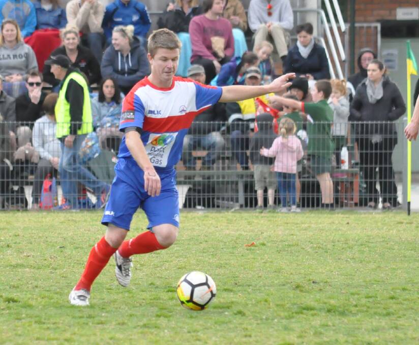 CAPTAIN COURAGEOUS: Gerringong Breakers skipper Andy Lockard played a key role in his team's 5-nil victory on Saturday. Photo: DAMIAN McGILL