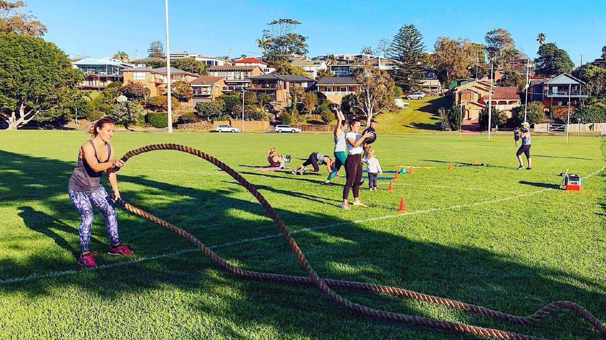 James Asquith and his team have been forced to conduct sessions outdoors at venues such as Bonaira Oval. Photo: Supplied