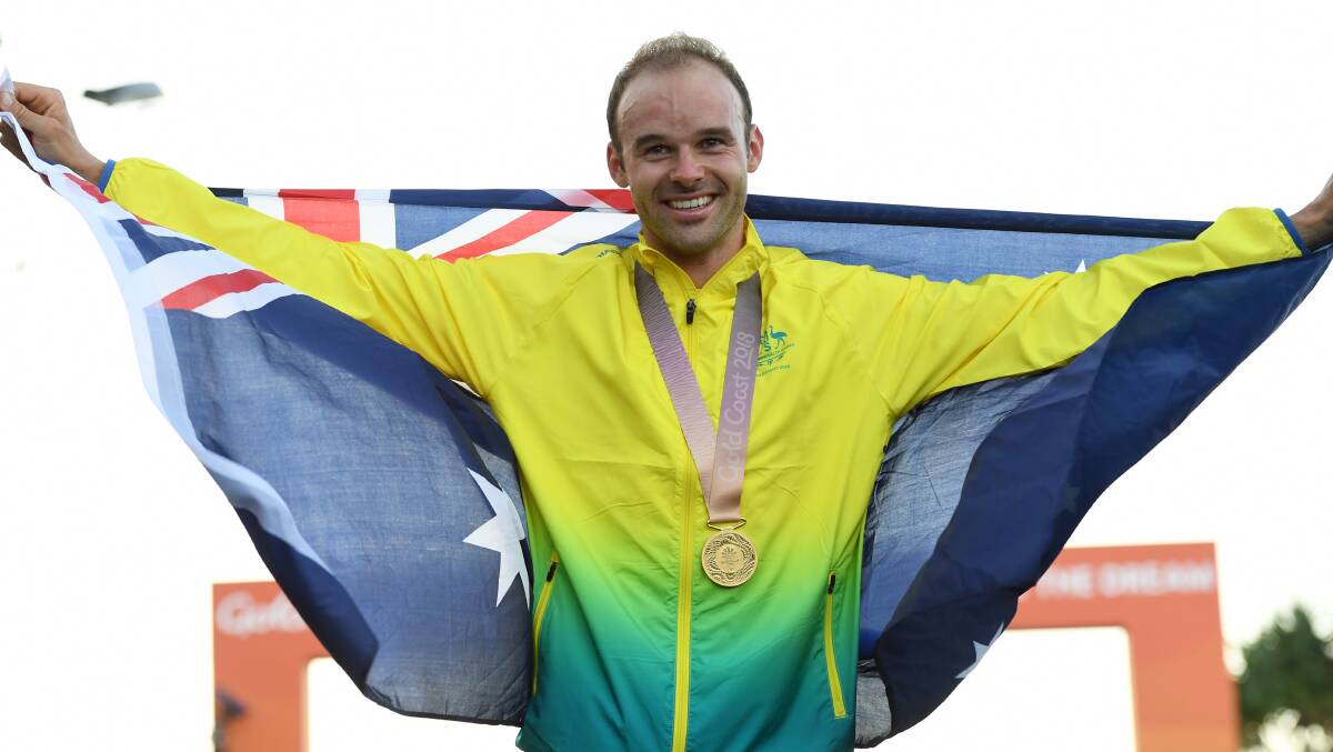 Steele Von Hoff with his Commonwealth Games gold medal. Photo: DAN PELED