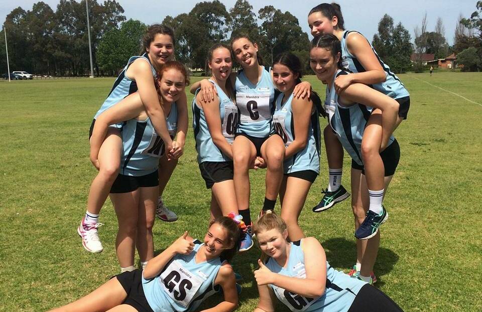 Team spirit: The Shoalhaven Sapphires were one of 16 teams competing in the Under 15s division of the Oceania Netball Cup, finishing in the top 10.