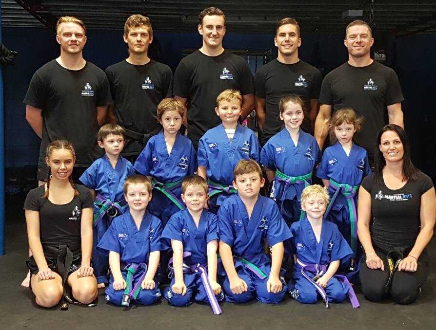 HARD WORK: Southern Fitness and Martial Arts Centre Bomaderry's intermediate little ninjas following their successful gradings.