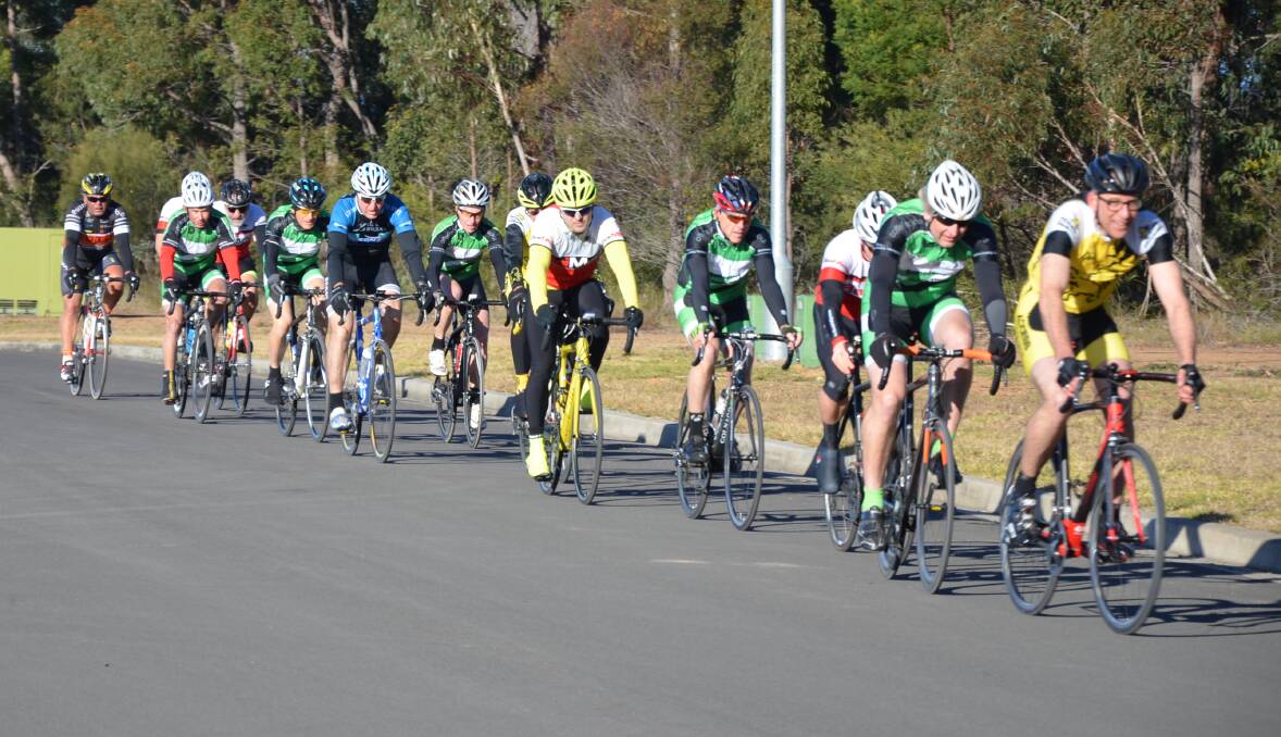 CLEAR WIN: C grade on the back straight in the Optus series round 8, held on Sunday at Albatross Aviation Tech Park. Michael Berriman won with a strong lead for BaiMed Physio.