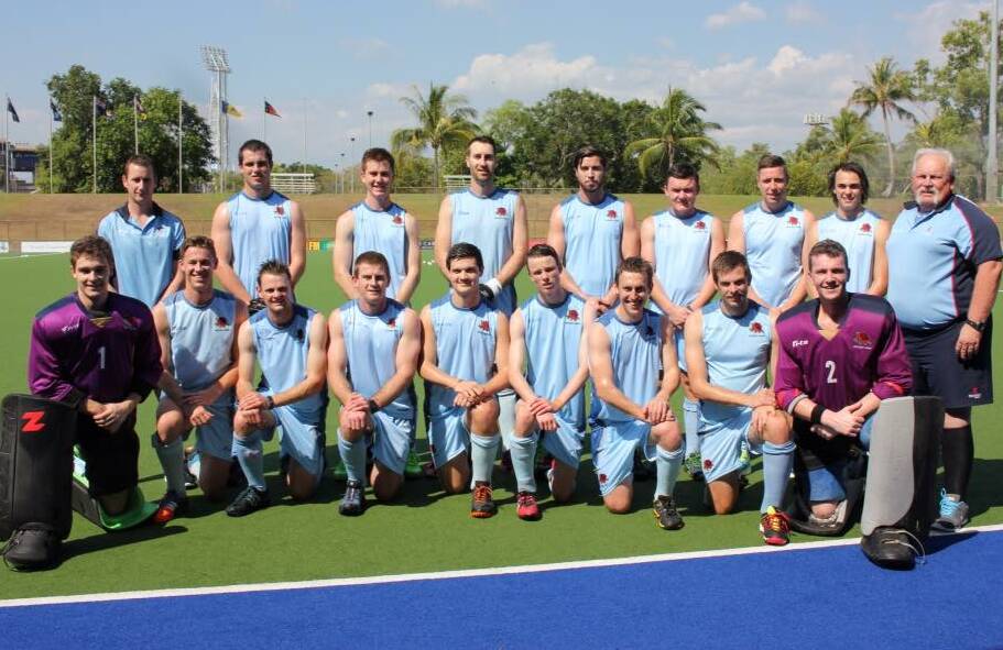 DOING THEIR STATE PROUD: Alex Mackay (front row, second from left) and his NSW Country field men state team are ready for the competition in Darwin.