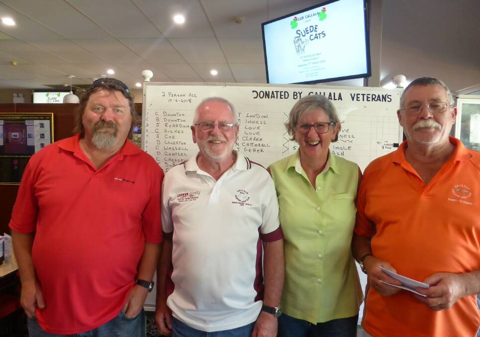 From right winning team perry and Cath Cousins, Captain  Graham Lewington and second Rob Jerman