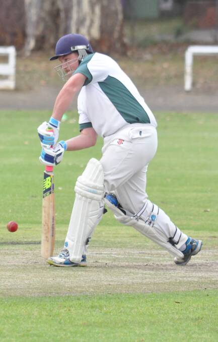 IN FORM: Nowra's Justin Wallace scored an impressive 48 from 51 balls against Shoalhaven Ex-Servicemens on Saturday. Photo: DAMIAN McGILL