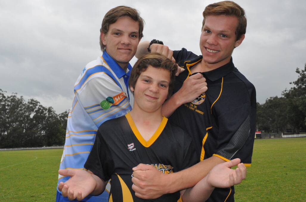 BROTHERLY LOVE: North Nowra's Pearman boys, Jacob, Seth and Caleb, are all excelling in their chosen sporting arenas. Photo: COURTNEY WARD