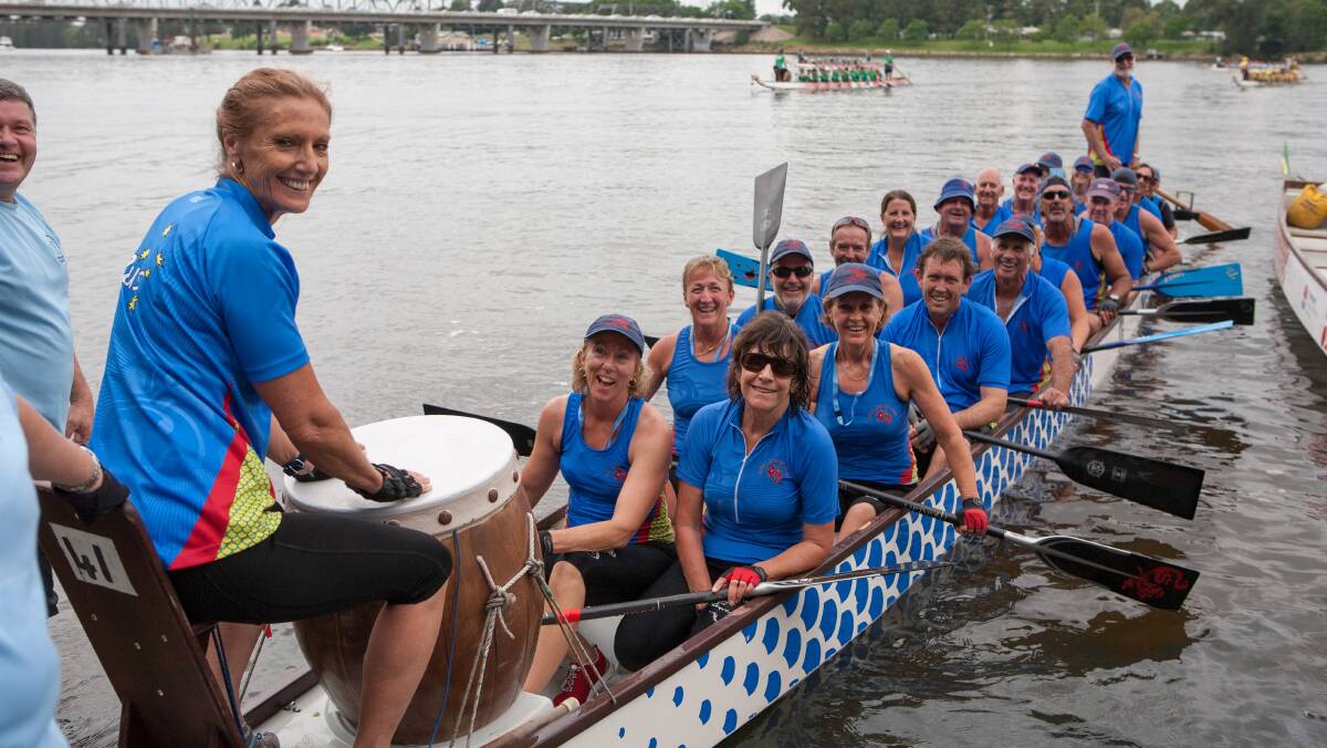 Fun and fitness: Nowra Waterdragons offer competition racing or social paddling in dragon boats. 