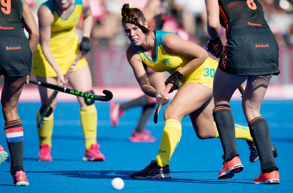 GOLDEN GIRL: Gerringong's Grace Stewart and her Hockeyroos will compete at the Four Nations Women's Ibaraki International Tournament in Japan. Photo: WORLD SPORTS PICS/HOCKEY AUSTRALIA