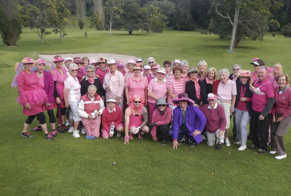 Everyone donned pink when the Nowra ladies played their annual Pink Day for Breast Cancer.