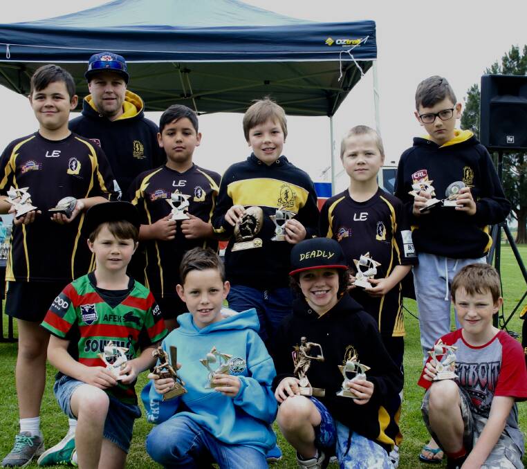 POTENTIAL SUPERSTARS: The Nowra Warriors' Murphy’s Tyrepower under 9 Kangaroos were all rewarded for their hard work in 2016 with trophies.
