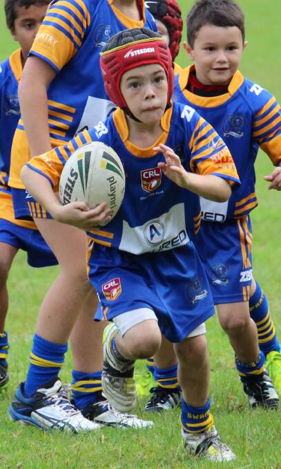 Sensational: Bomaderry under 7s player Kade Whitfield who scored six tries during the team's 52 to 4 win over Culburra. 