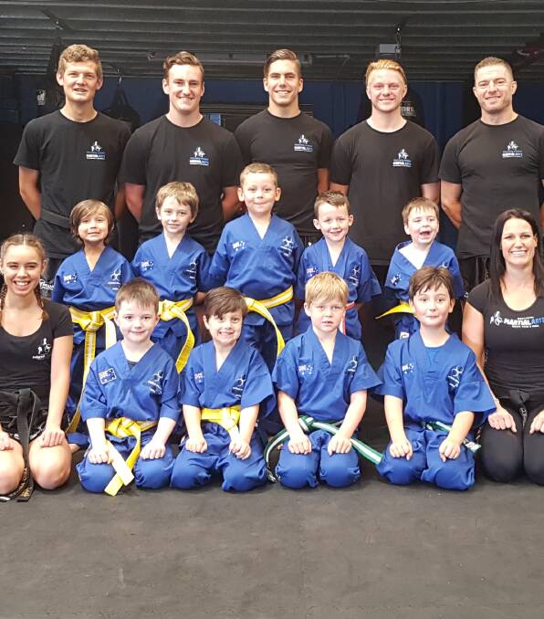HUGE POTENTIAL: Southern Fitness and Martial Arts Centre Bomaderry's beginner little ninjas following their term four gradings.