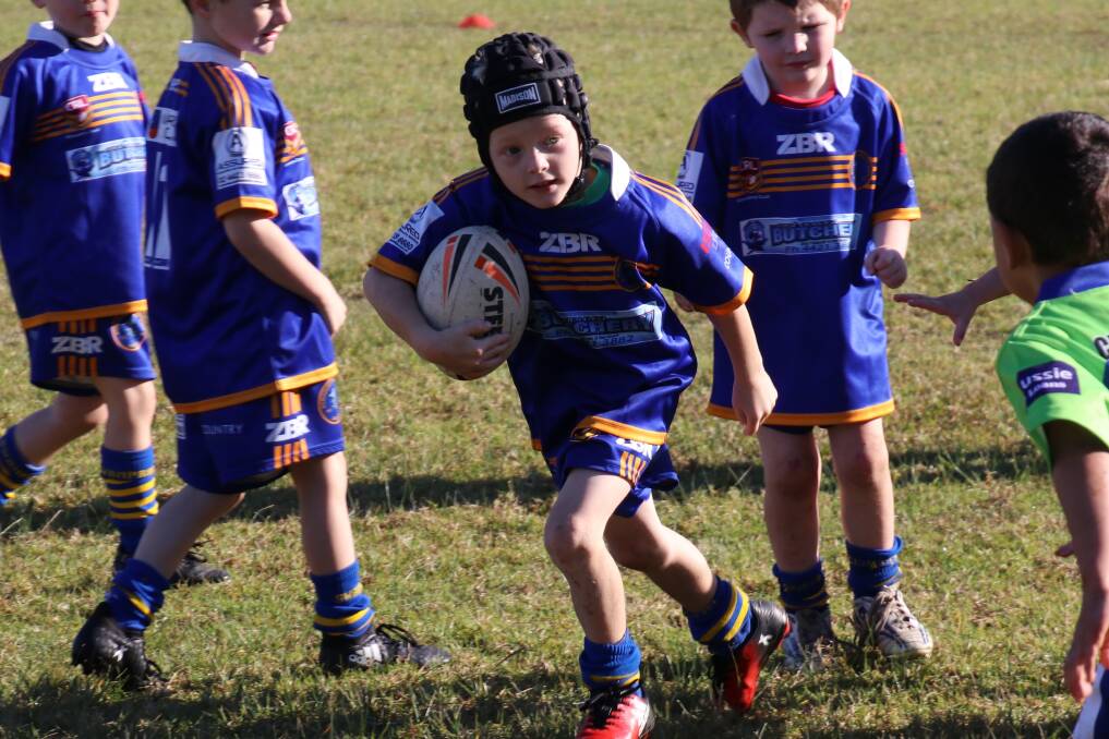 GREAT WORK: Bomaderry Swamprats' under 6 player Tyler White, who scored five tries during his game last weekend.