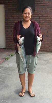 HANDS FULL: Archer Fishing Club's Nia Fernie with her catch.