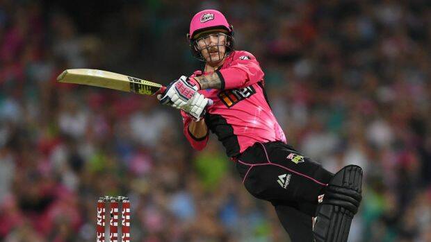 Nowra's Nic Maddinson in action for the Sydney Sixers. Photo: AAP