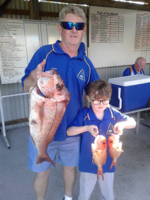 FAMILY AFFAIR: Adam and Ben Dunn with their respective catches.